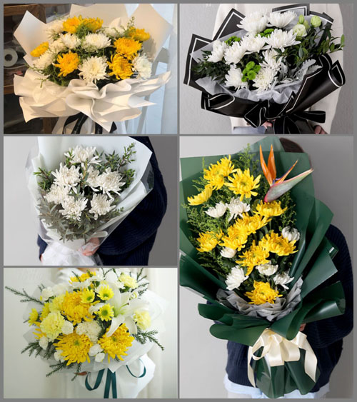 江苏泰州兴化市昭阳镇严家村白事花束代送